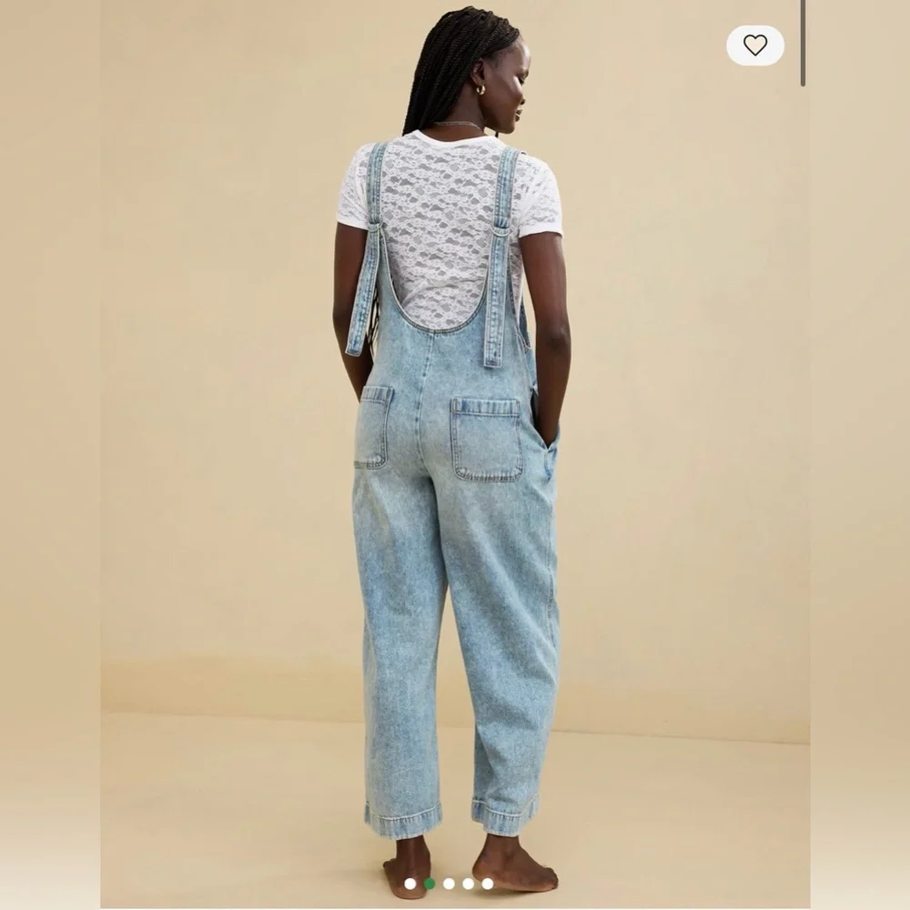 NWT Aerie Denim Overall. Size L. Retail $88. - Picture 4 of 4